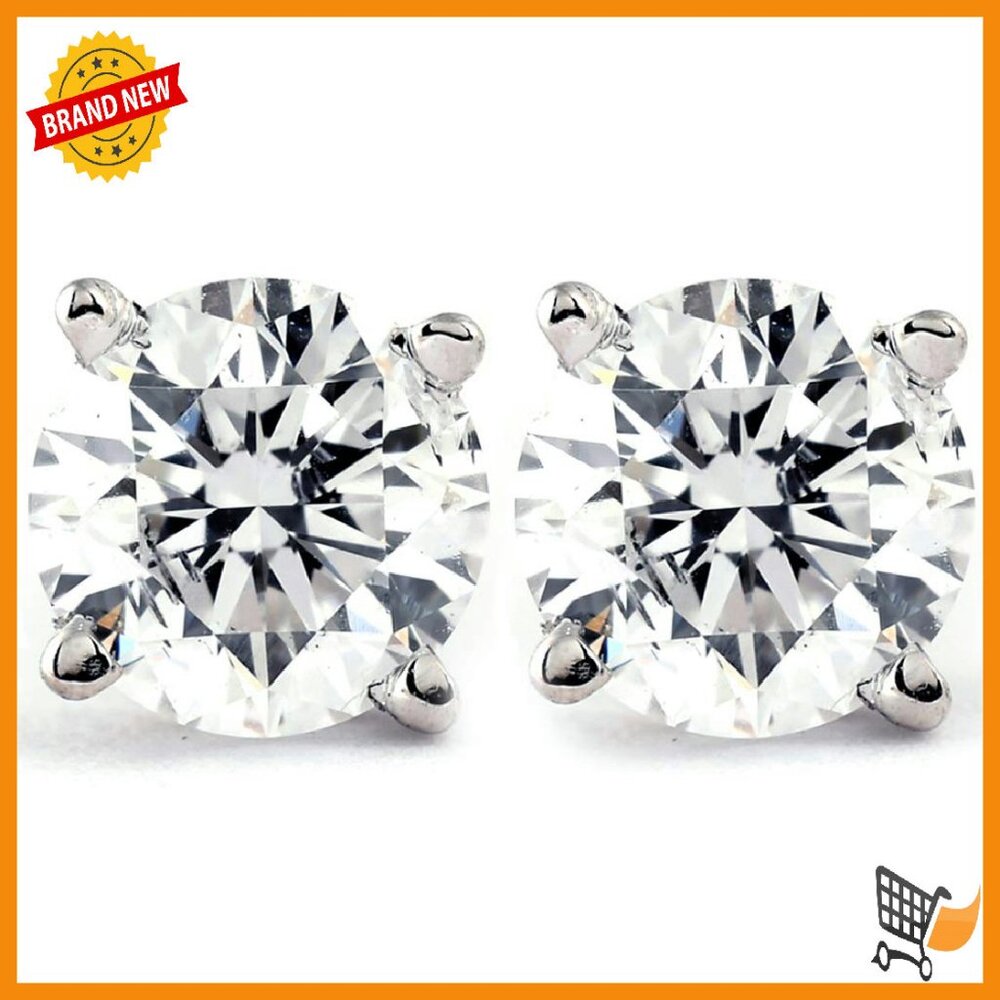 14k Gold Diamond Stud Earrings 0.33ctw Classic Everyday Jewelry